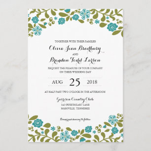 Invitación El Wildflower florece el   que se casa