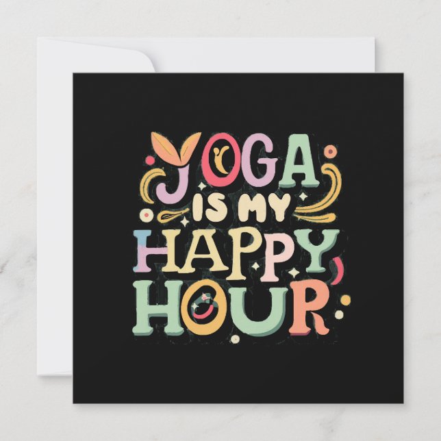 Invitación El yoga es mi hora feliz (Anverso)
