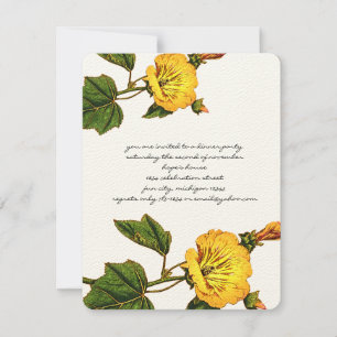 Invitación Elaboración de la flor de cosecha amarilla