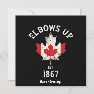 Invitación Elbows Up Canada Est 1867 Orgullosa cosecha canadi