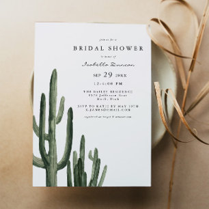 Invitación Eleanor - Boho Desert Cactus Simple Bridal Shower