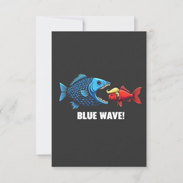 Invitación Elección de peces Blue Wave Kamala Harris Walz (Anverso)