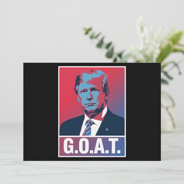 Invitación Elecciones de Trump GOAT 2024 (Anverso de pie)