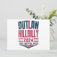 Elecciones Vintage Proscrito Hillbilly Bandera de