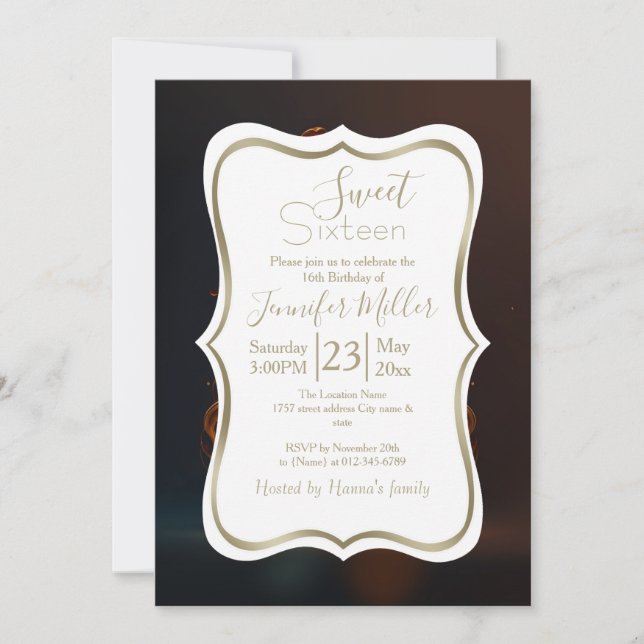 Invitación Electric guitar on fire                            (Anverso)