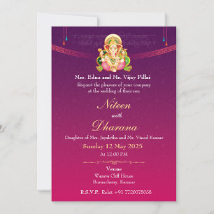 Invitación electrónica divina para boda india