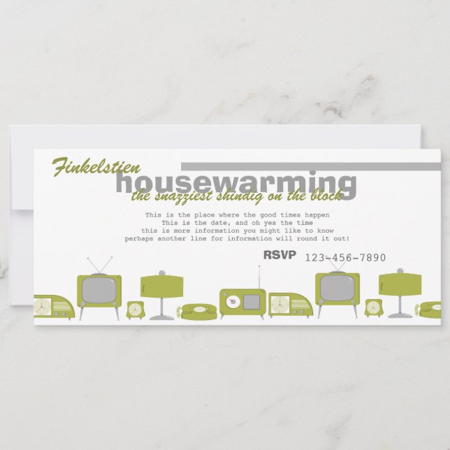 Invitación Electrónica Retro Aguacate (Anverso)