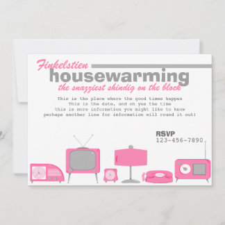 Invitación Electrónica Retro Rosa Caliente