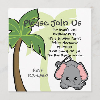 Invitación Elefante bebé