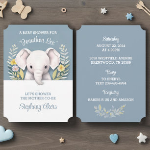 Invitación Elefante bebé dulce