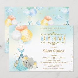 Invitación Elefante caprichoso niño Baby Shower