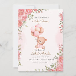 Invitación Elefante Cutáneo Acuarela Niña Ducha