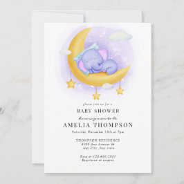 Invitación Elefante Cute | Animales Baby Shower