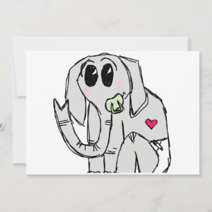 Invitación elefante de bebé