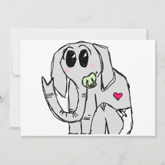 Invitación elefante de bebé