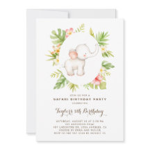 Elefante de color de agua tropical Safari niños cu