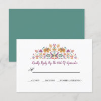 Elefante de Flor Indio Jade verde boda RSVP