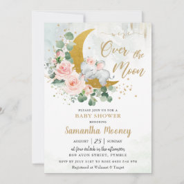 Invitación Elefante de la moda Estamos sobre el Chica de la L
