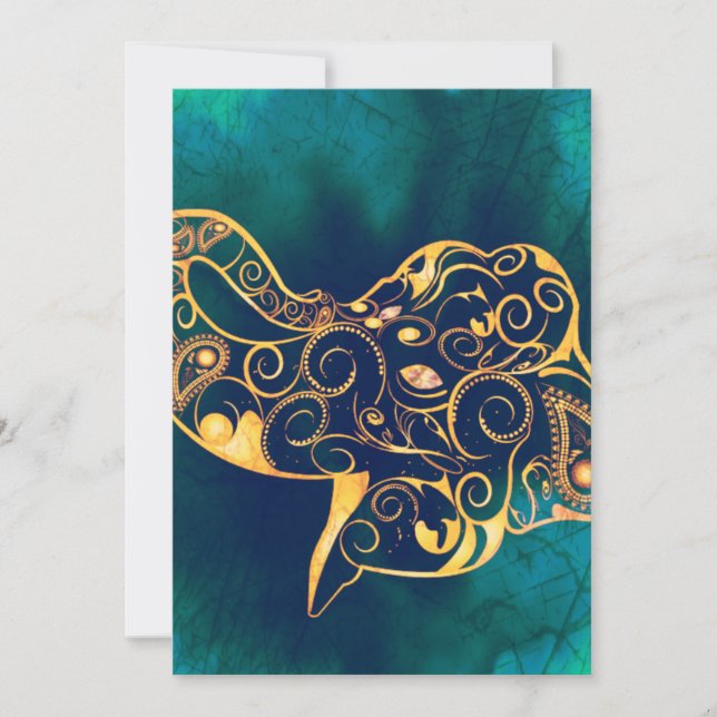 Invitación Elefante de oro (Anverso)