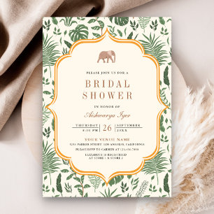 Invitación Elefante de selva tropical para despedida de solte