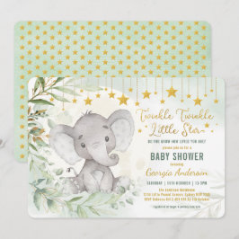 Invitación Elefante de vegetación de la estrella pequeña Twin
