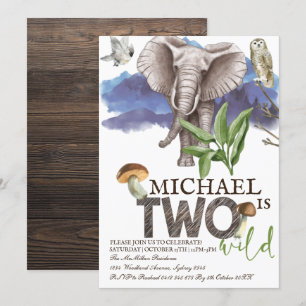 Invitación Elefante de Woodland