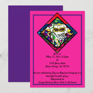 Invitación Elefante del Carnaval de impresión floral