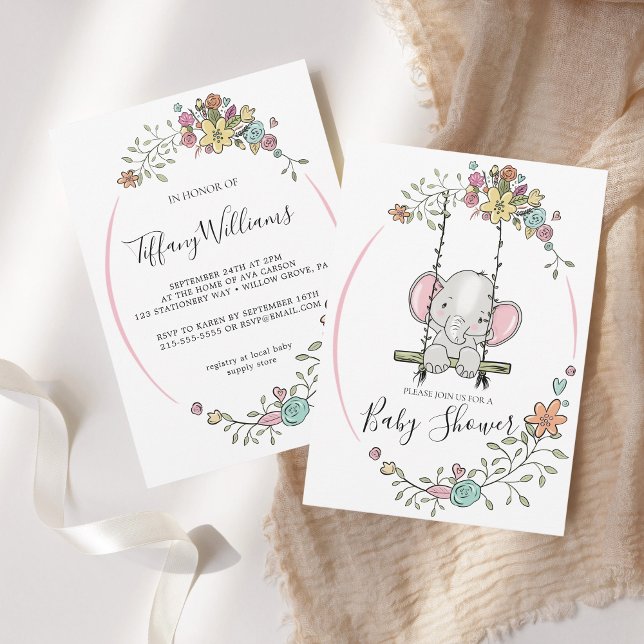 Invitación Elefante en un Baby Shower bastante aburrido (Subido por el creador)