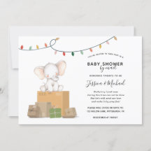 Elefante festivo Baby Shower por correo