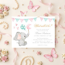 Elefante Revelación de Género Elegante Fiesta de B