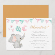Elefante Revelación de Género Elegante Fiesta de B