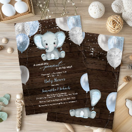 Invitación Elefante ruso globo Baby Shower