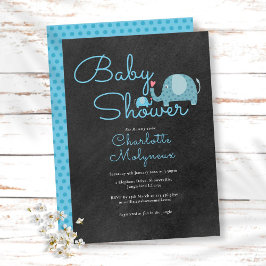 Invitación Elefantes de lunares Baby Shower / Sprinkle Boho