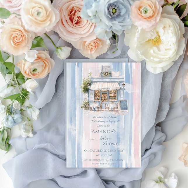 Invitación Elegance French Cafe Baby Shower (Subido por el creador)