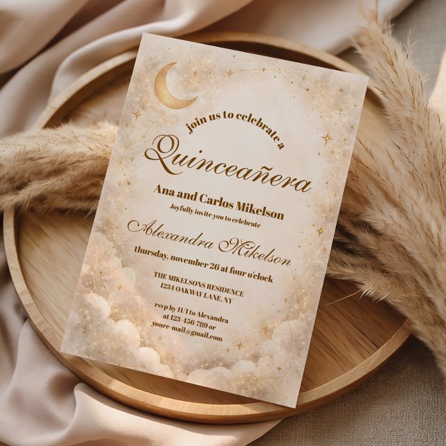 Invitación Elegancia a la Luz de la Luna Quinceañera (Subido por el creador)