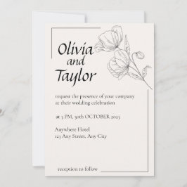 Invitación Elegancia beige 