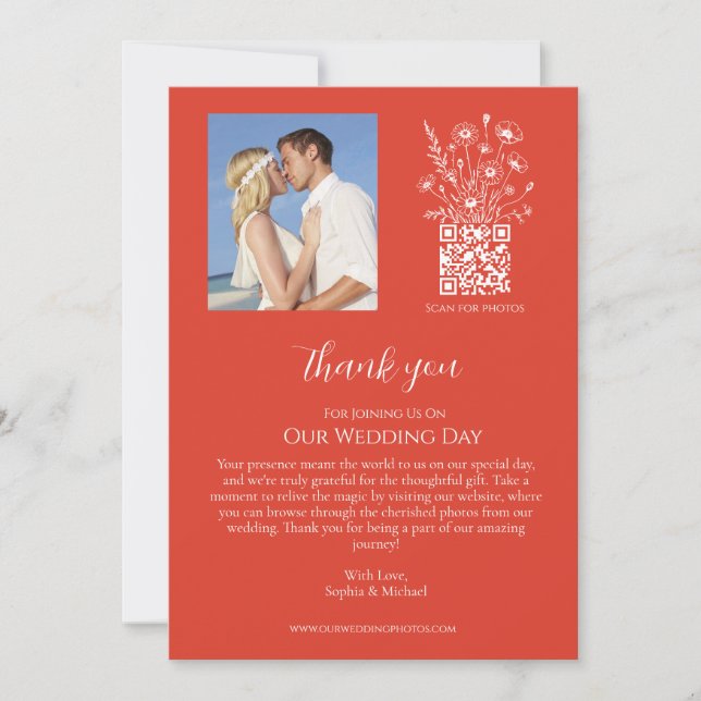 Invitación Elegancia-Boda de flores silvestres Gracias- (Anverso)