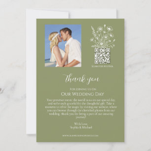 Invitación Elegancia-Boda de flores silvestres Gracias-