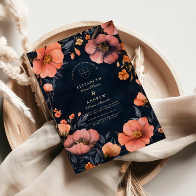 Invitación Elegancia Boda floral gótica (Subido por el creador)