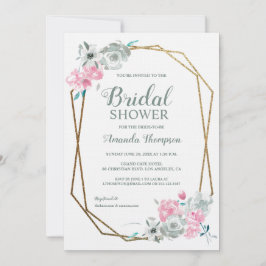 Invitación Elegancia bohemia: flujo geométrico y acuarela de 