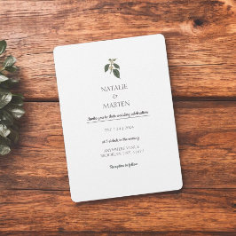 Invitación Elegancia bohemia simple Boda de los amantes del c