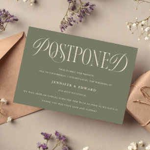 Invitación Elegancia clásica Boda pospuesto agudo