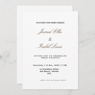 Invitación Elegancia clásica con guión simple