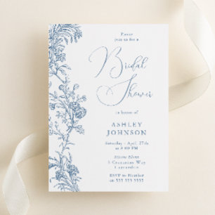 Invitación Elegancia clásica moderna ducha de novia