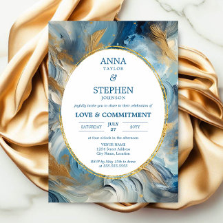 Invitación Elegancia Contemporánea: Ceremonia de Compromiso