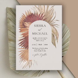 Invitación Elegancia costera del oasis tropical del Boho