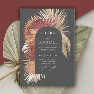 Invitación Elegancia costera del Ventilador Tropical Boho