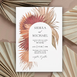 Invitación Elegancia costera del Ventilador Tropical Boho