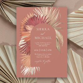 Invitación Elegancia costera del Ventilador Tropical Boho