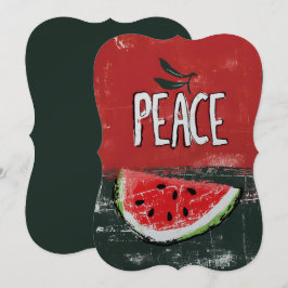 Invitación Elegancia cubista infundida con el espíritu de paz